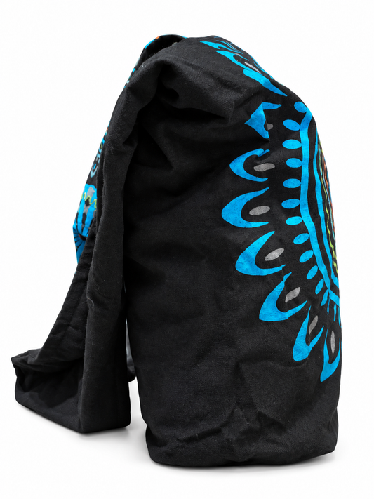 Black Blue Mandala Shoulder Bag