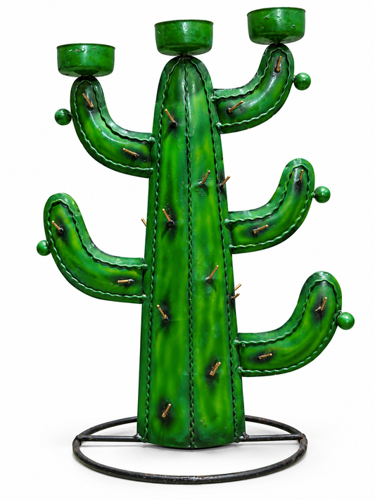 Metal Cactus Tealight Holder - view 2