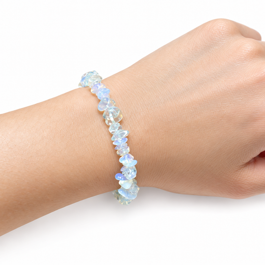 Opalite Chip Bracelet — wrist angle