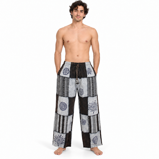 Black White Patchwork Pants – view 2
