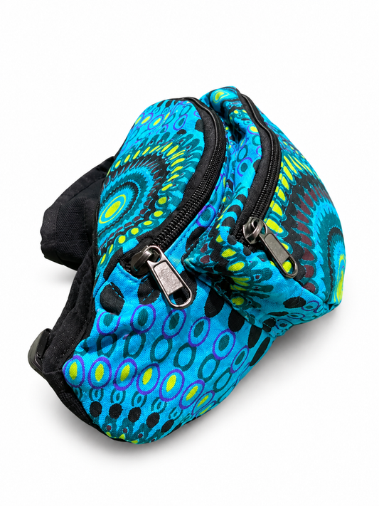Blue Mandala Waist Bag – angle view