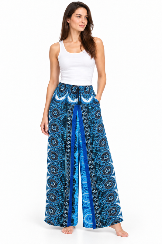 Blue Side Panel Palazzo – product view 2
