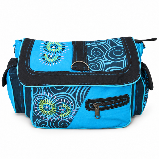 Blue Turquoise Mandala Messenger Bag – view 2