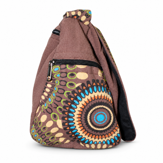 Brown Turquoise Mandala Sling Bag – view 2