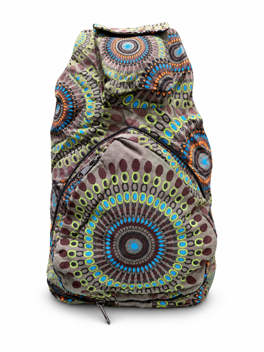 Green Mandala Backpack – front view