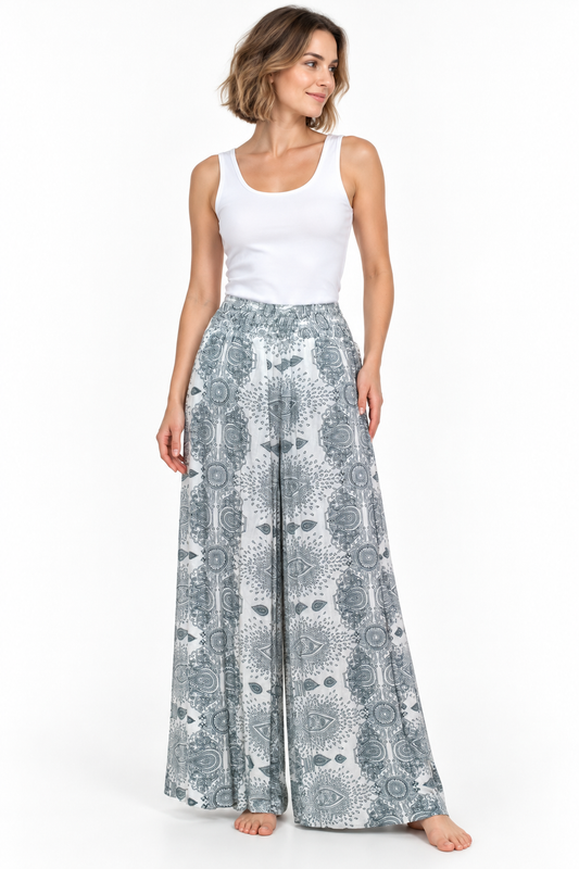 Grey Floral Palazzo – product view 2