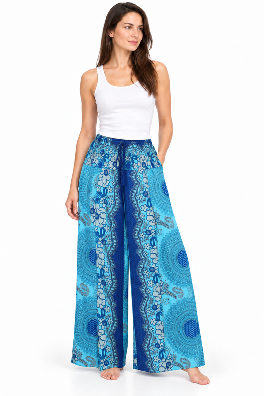 Light Blue Floral Palazzo – product view 2