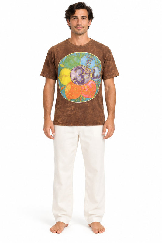 Seven Chakras Colorful Flowers — model front view