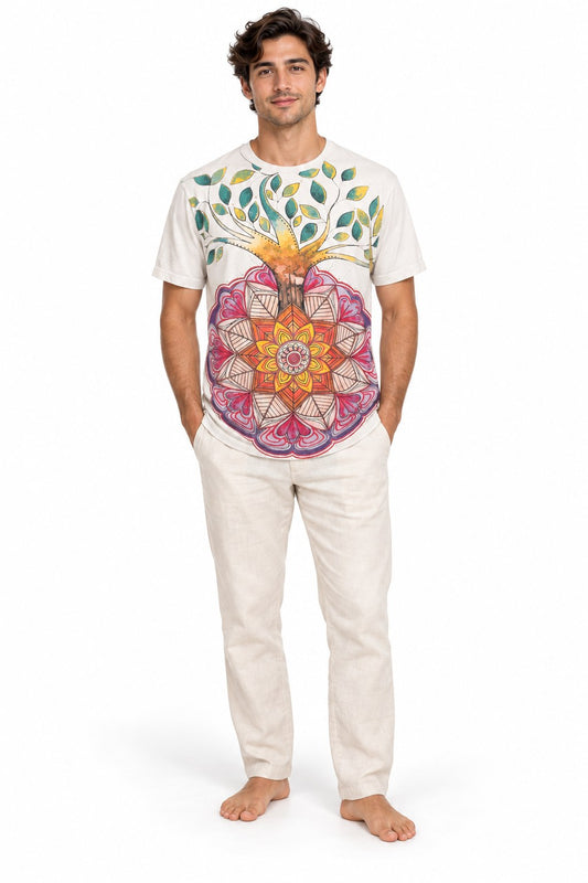 Khaki Color Mandala Tree from Thailand — model front view