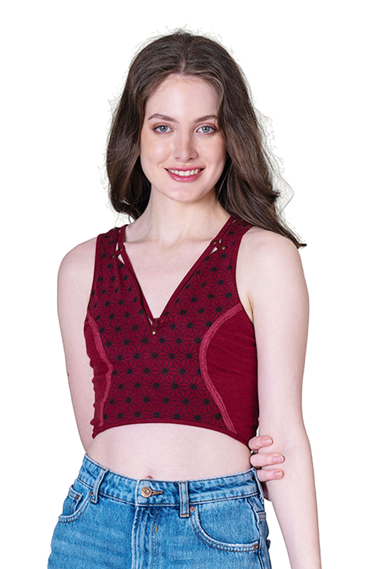 Galaxy Cotton Top-Bra with Celestial Back Design — main product photo on pure white background