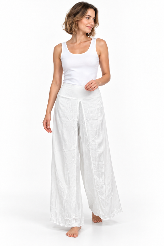 White Split Palazzo – product view 2