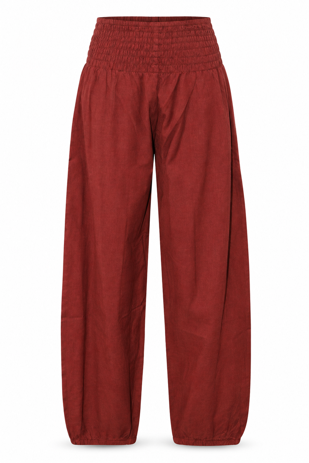 Rust Wide Leg Pants ghost mannequin front view