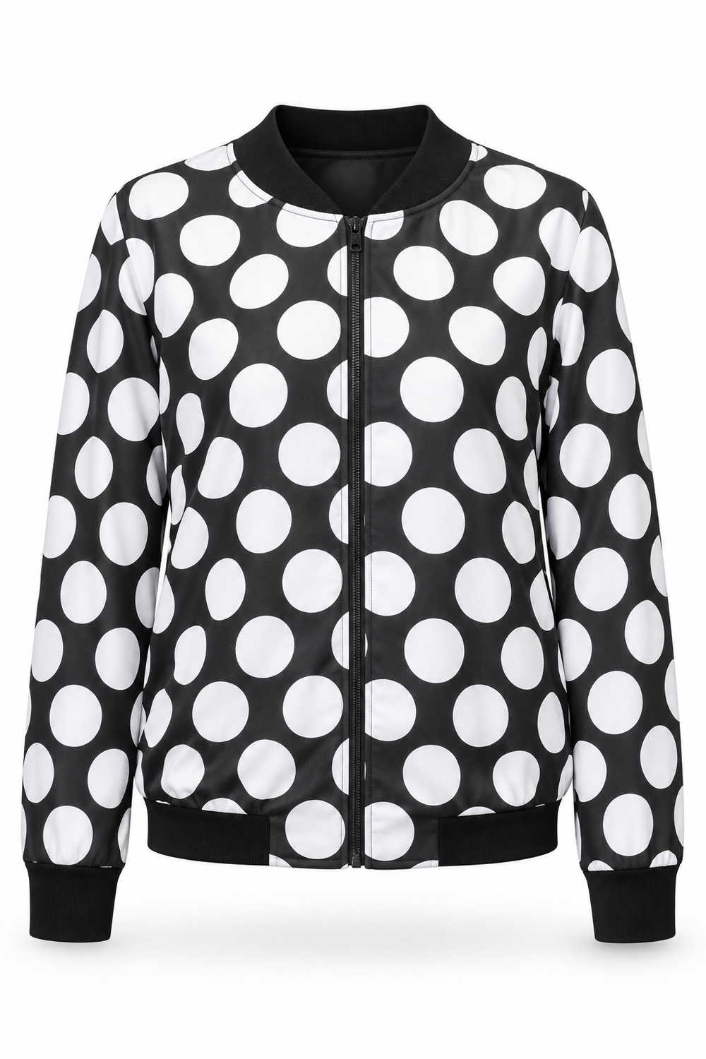 Jacket - Black White Polka Dot Pattern