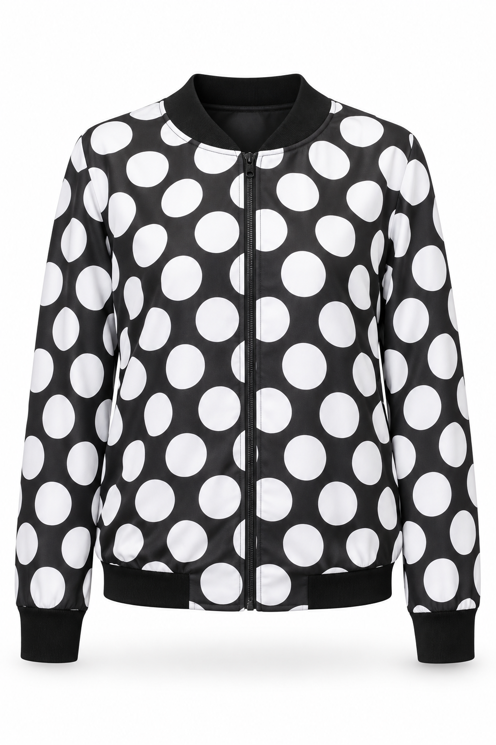 Jacket - Black White Polka Dot Pattern