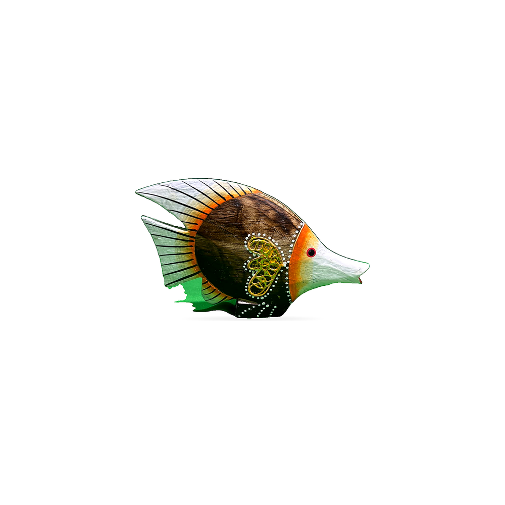 Hand-Painted Wooden Fish - Medium - 1