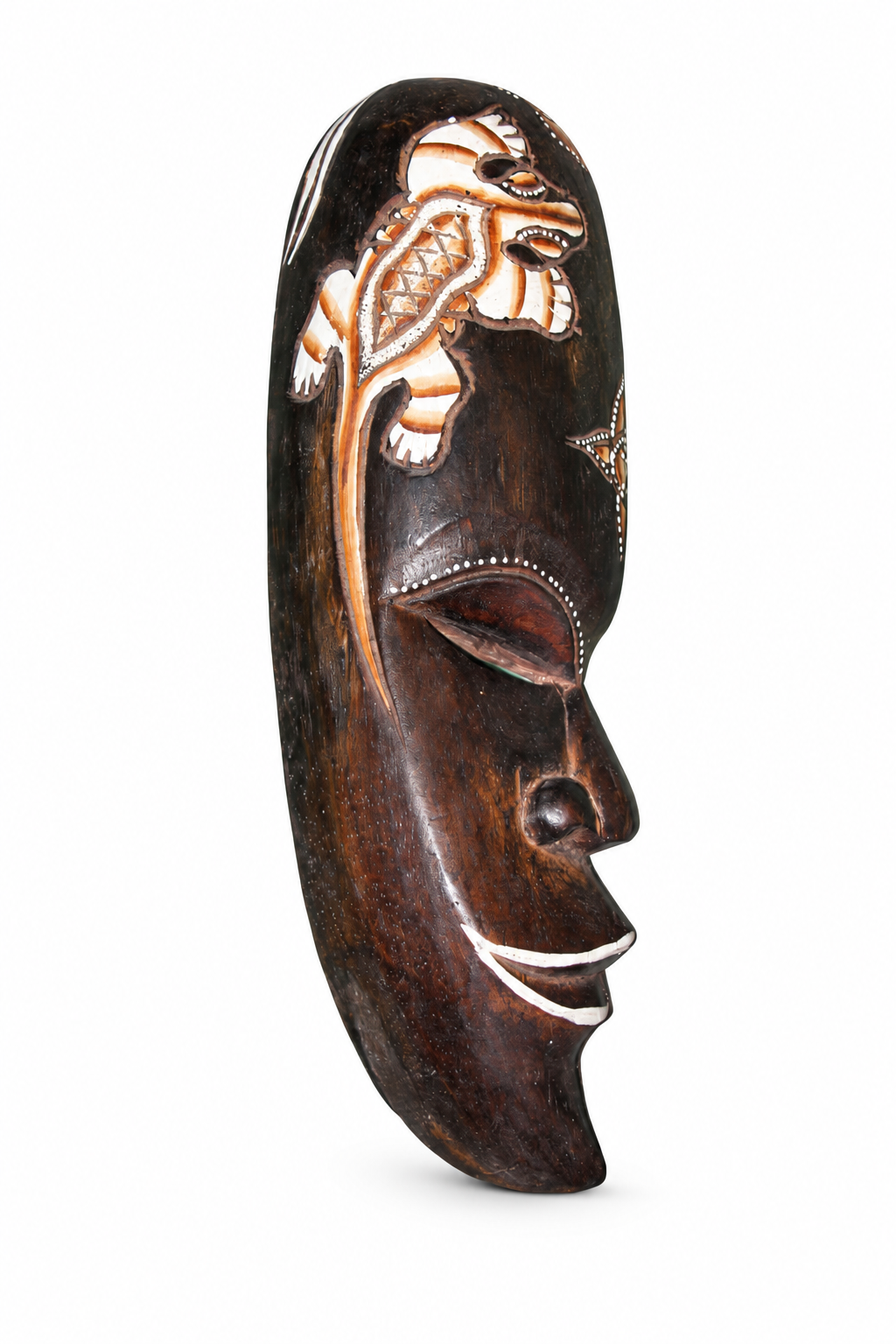 Long Wooden Tribal Mask I - 01-main