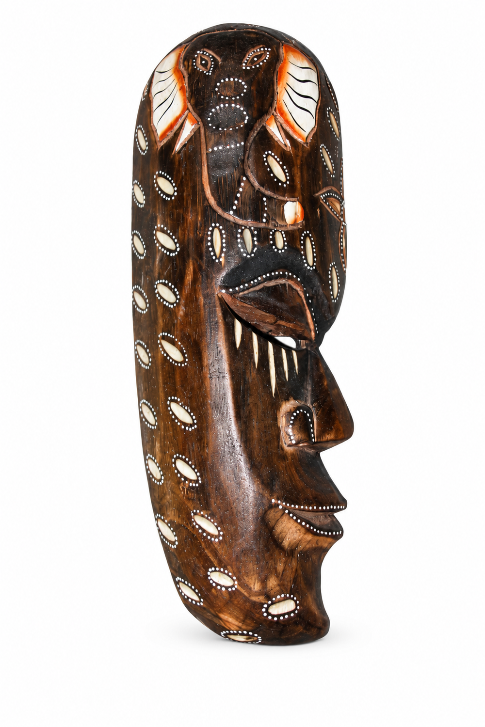 Long Wooden Tribal Mask II - 01-main