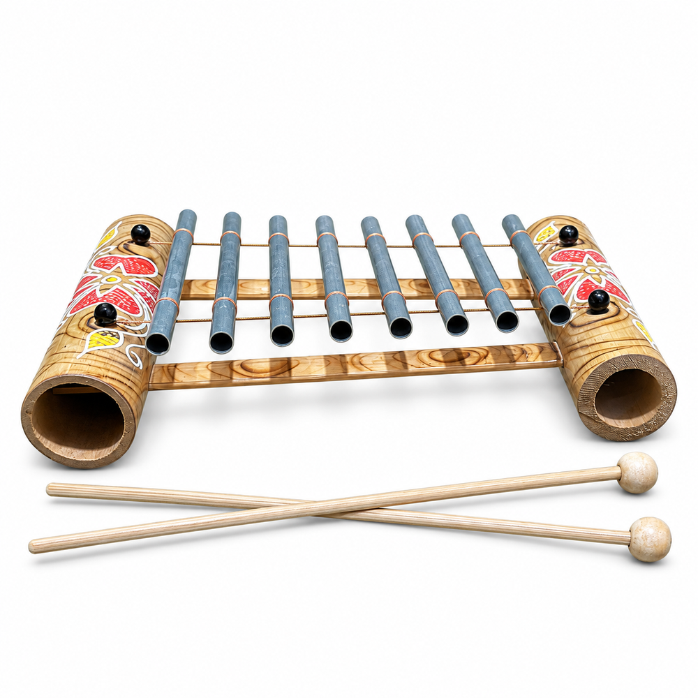 Hand-Painted Bamboo Xylophone - Curved - main view
