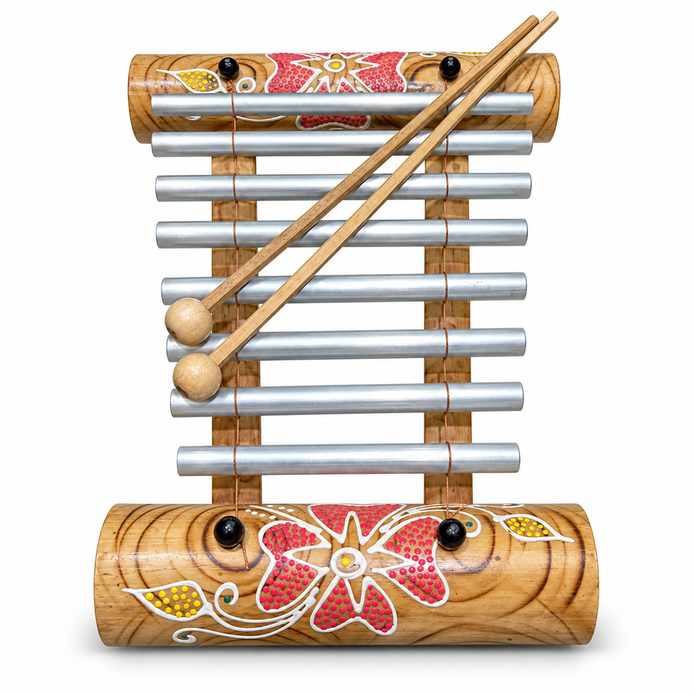 Hand-Painted Bamboo Xylophone - Upright - main view