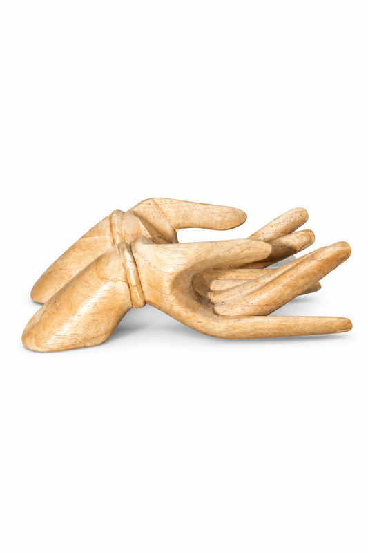 Carved Wooden Hands - corrected view 1