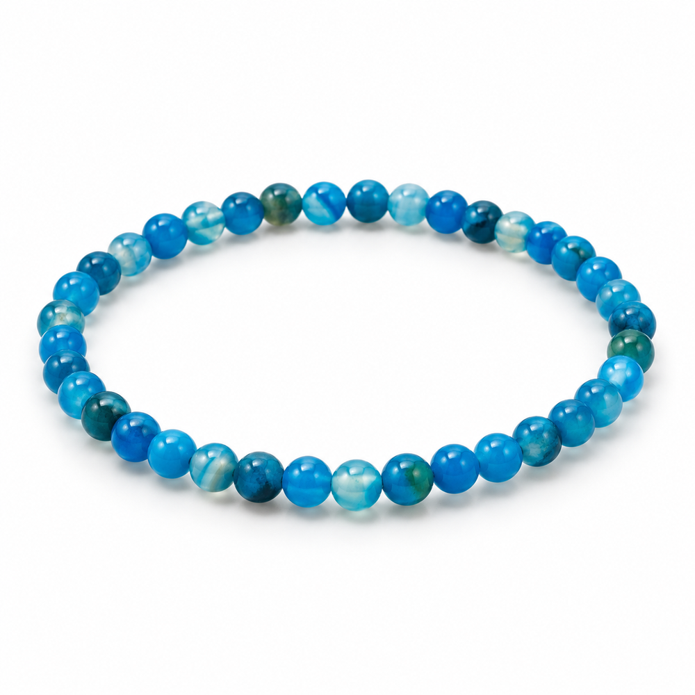 Blue Agate Fine Bead Bracelet — tabletop hero