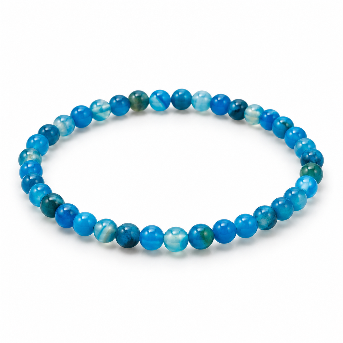 Blue Agate Fine Bead Bracelet — tabletop hero