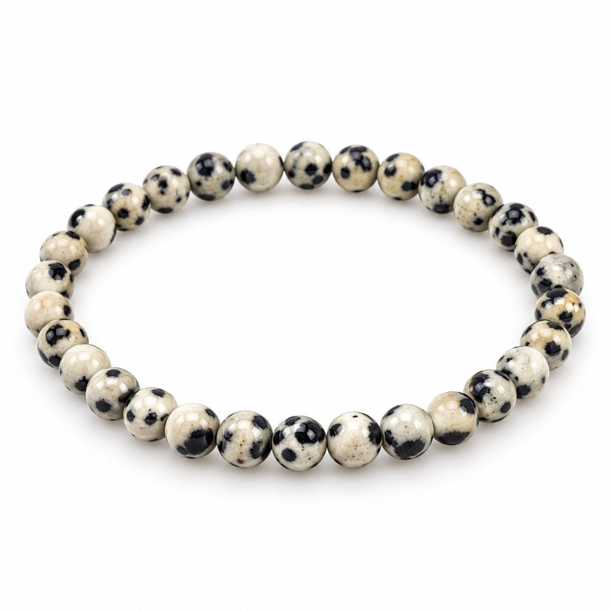 Dalmatian Jasper Bead Bracelet — tabletop hero