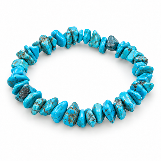 Blue Howlite Chip Bracelet — tabletop hero