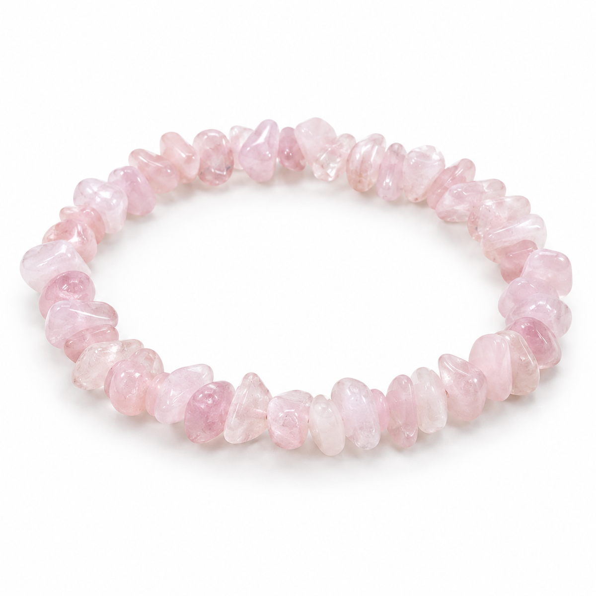 Rose Quartz Chip Bracelet — tabletop hero