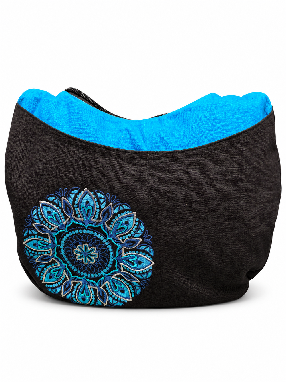 Black Blue Trim Shoulder Bag