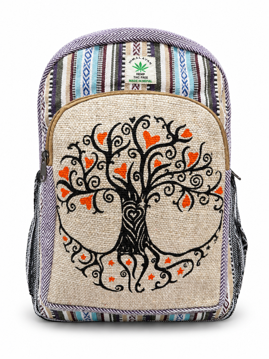 Striped Tree of Life Backpack