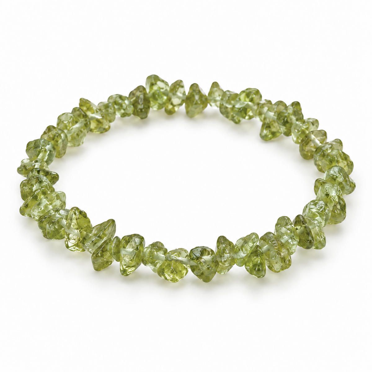 Olivine Chip Bracelet — tabletop hero