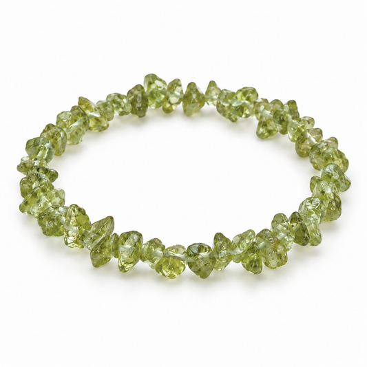 Olivine Chip Bracelet — tabletop hero