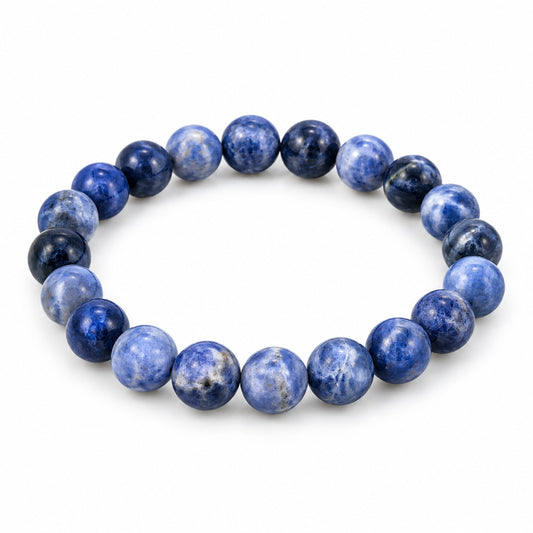 Sodalite Large Bead Bracelet — tabletop hero