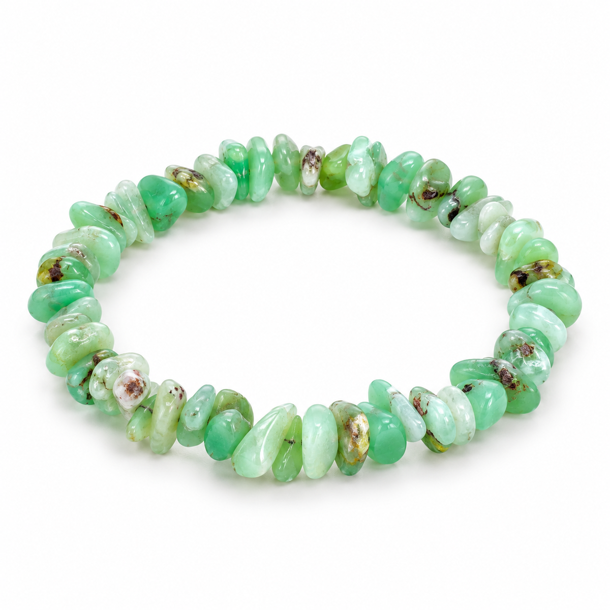 Chrysoprase Chip Bracelet — tabletop hero
