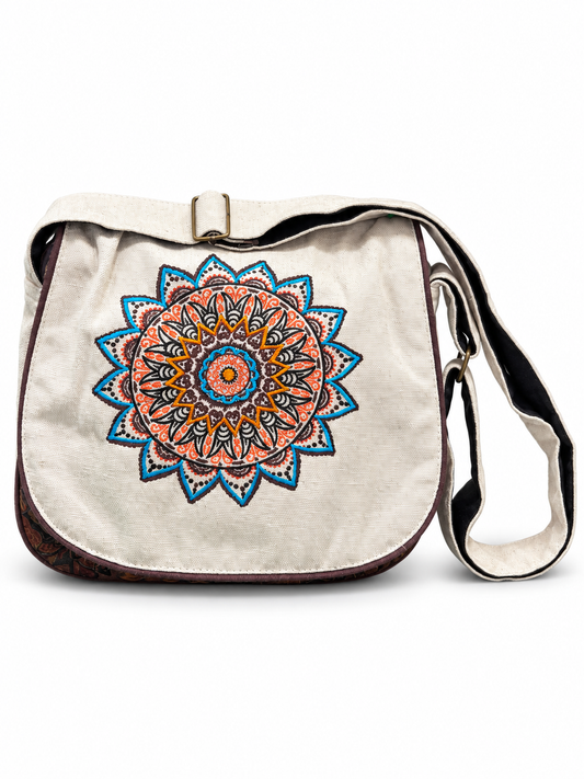 Off White Mandala Crossbody Bag