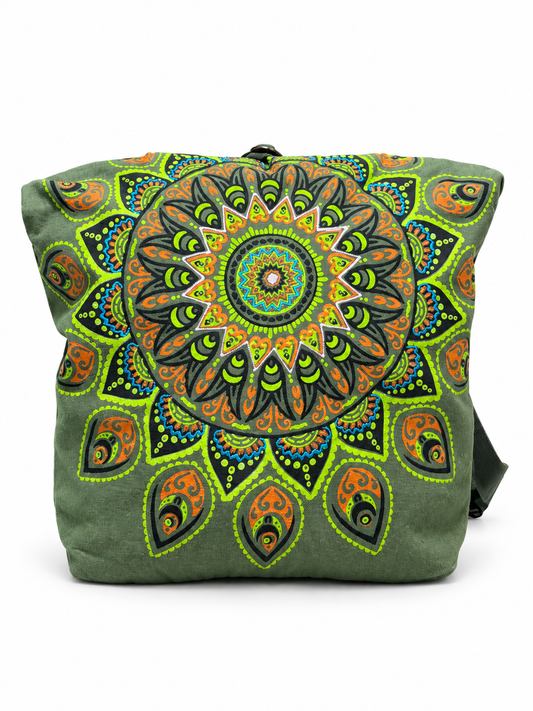 Green Mandala Crossbody Bag
