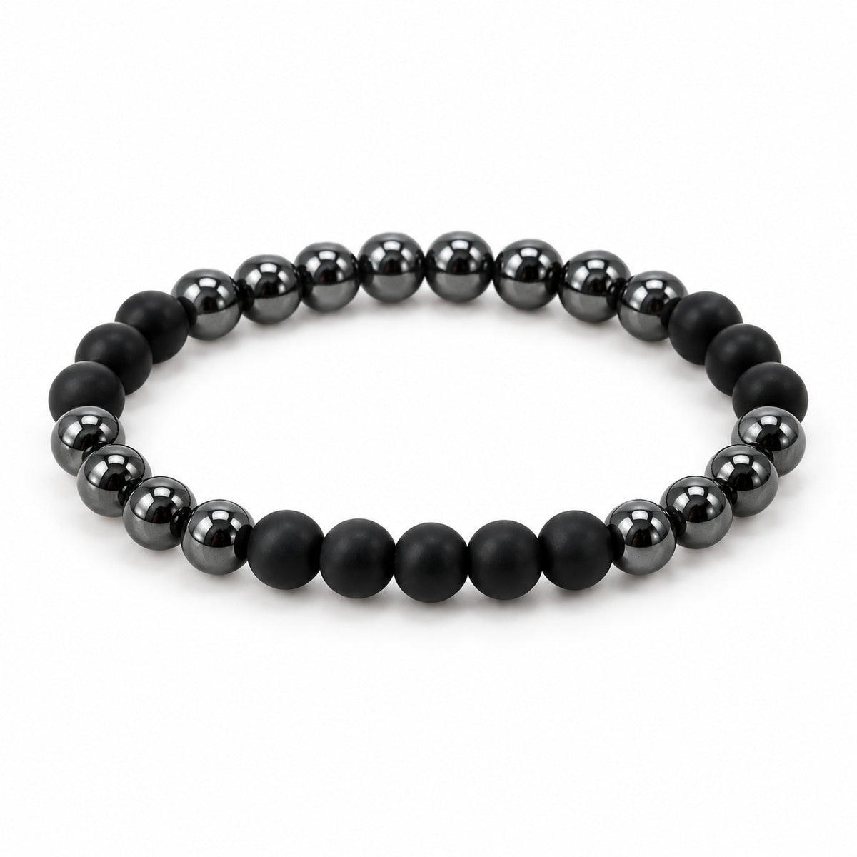 Fine Black Hematite Bracelet - Label Missing — tabletop hero