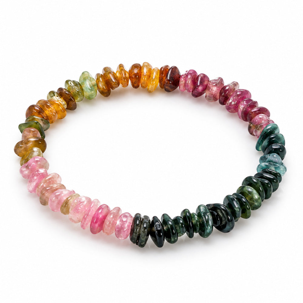 Colourful Tourmaline Chip Bracelet - Rainbow — tabletop hero