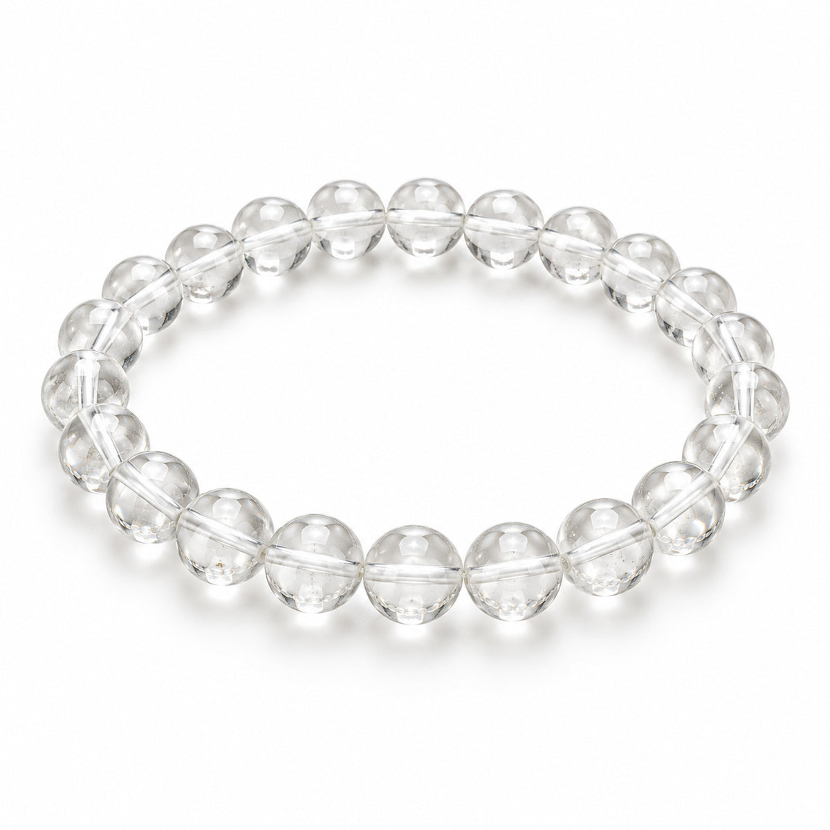Crystal Quartz Large Bead Bracelet — tabletop hero