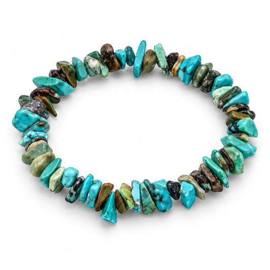 Turquoise Chip Bracelet — tabletop hero