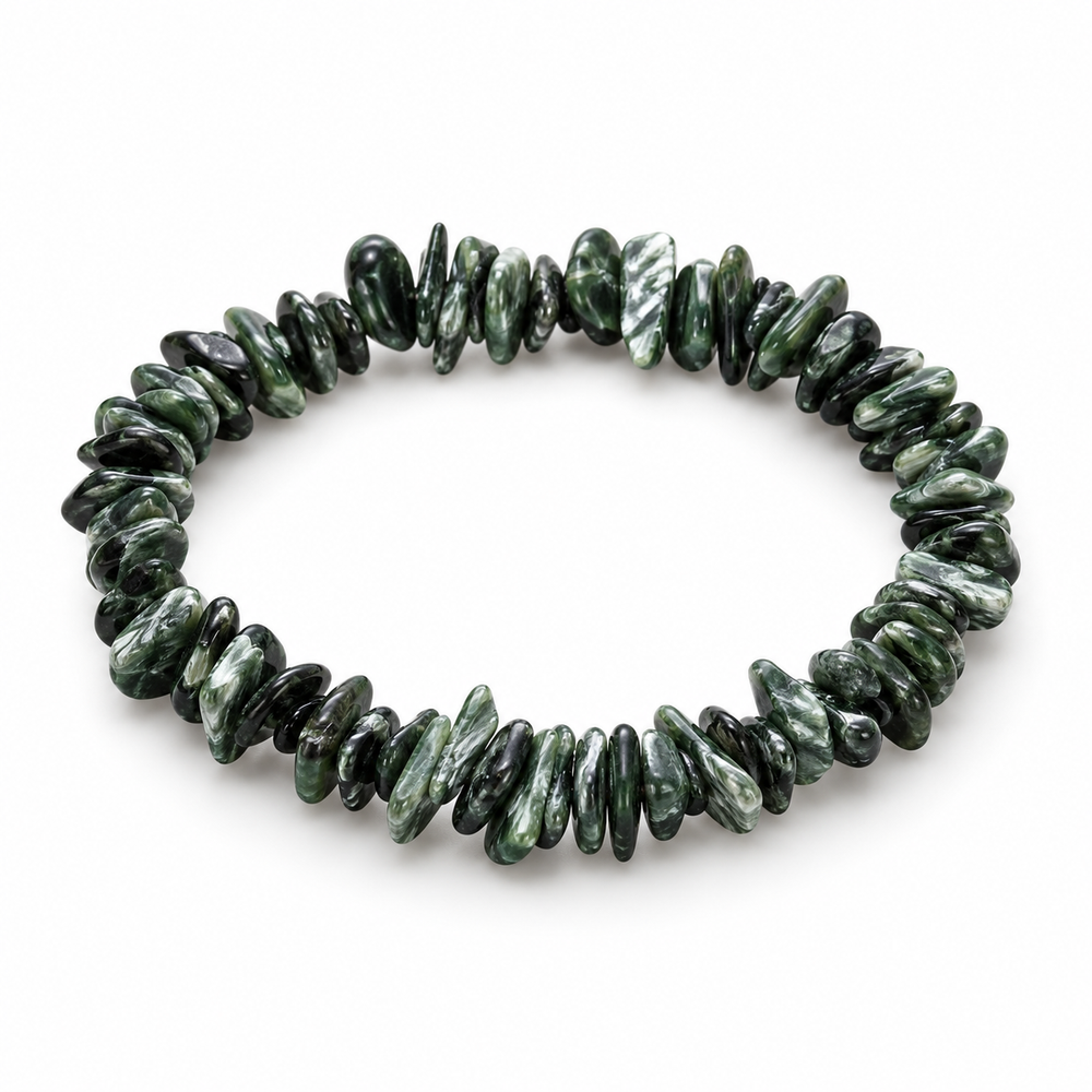 Seraphinite Chip Bracelet — tabletop hero