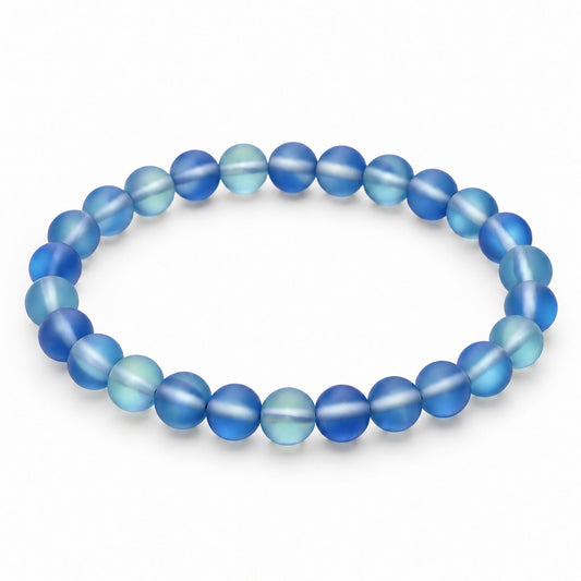Blue Matt Crystal Bead Bracelet — tabletop hero