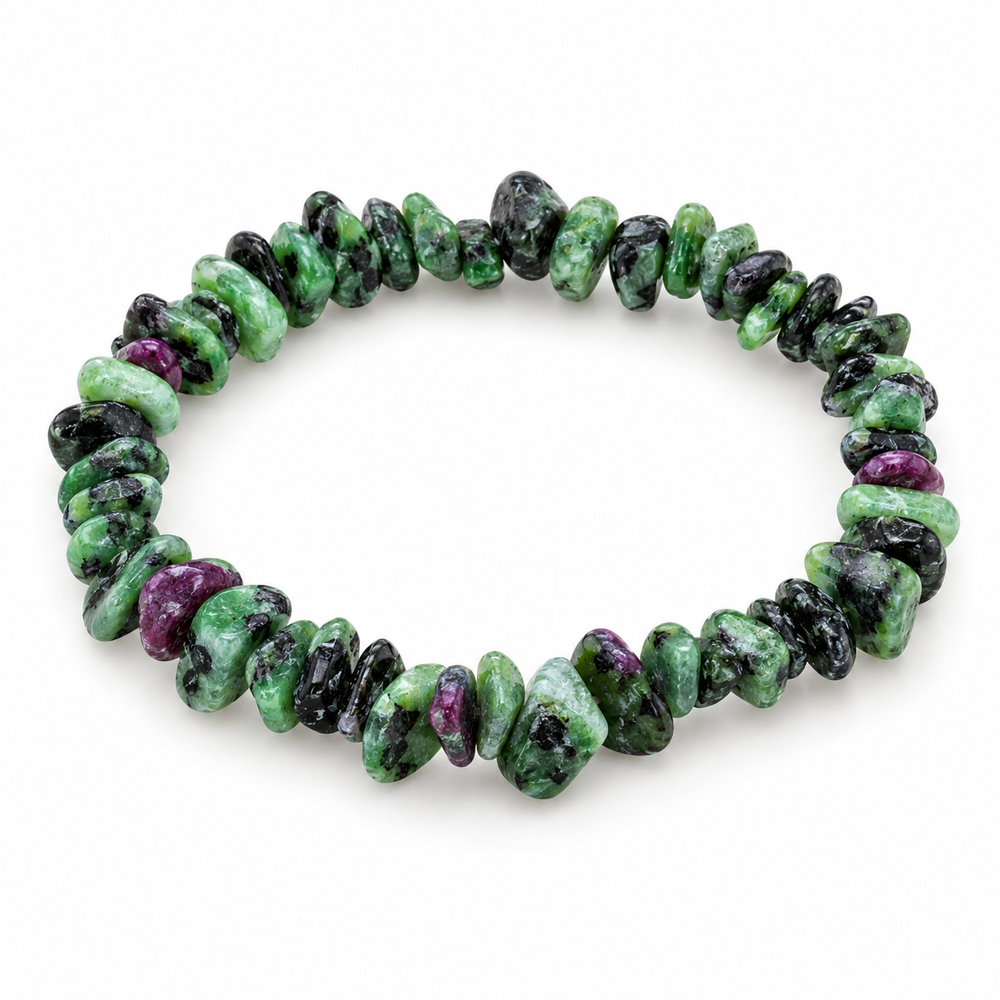 Ruby Zoisite Chip Bracelet — tabletop hero