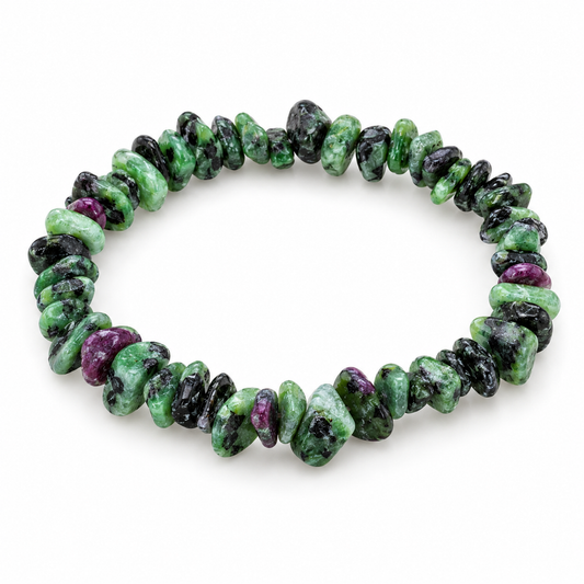 Ruby Zoisite Chip Bracelet — tabletop hero
