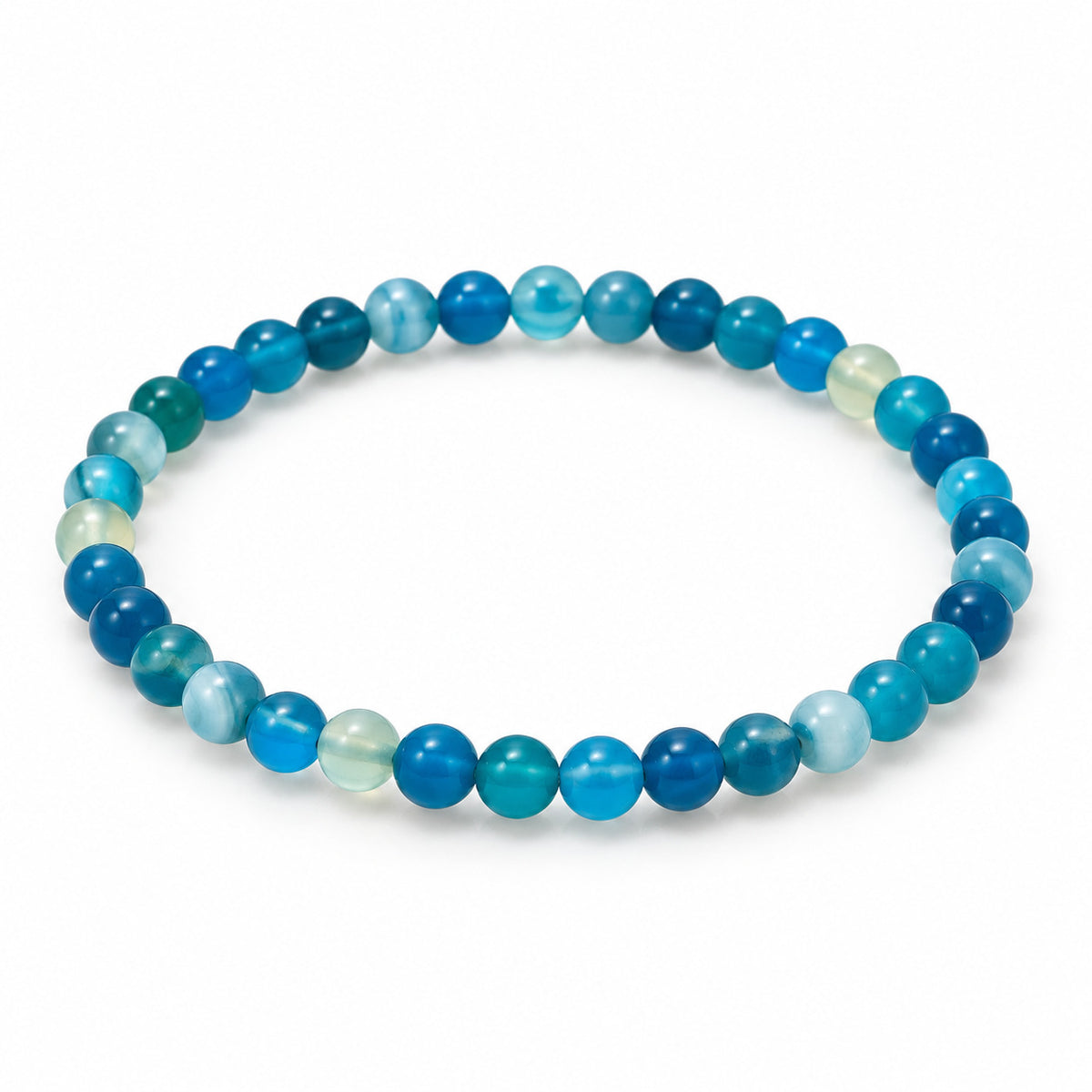 Blue Agate Fine Bead Bracelet — tabletop hero
