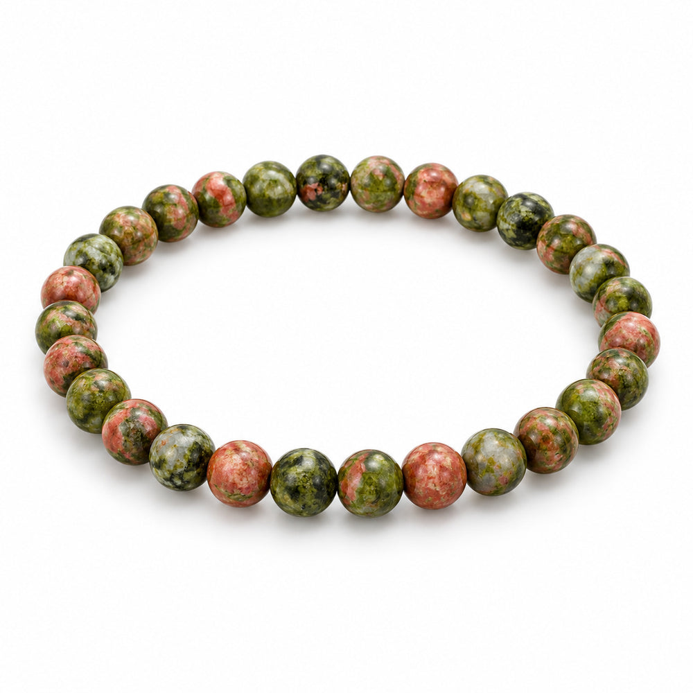 Unakite Large Bead Bracelet — tabletop hero