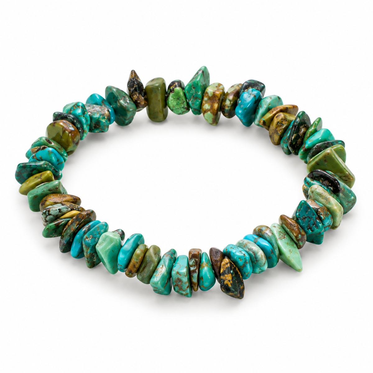 Turquoise Mixed Chip Bracelet — tabletop hero