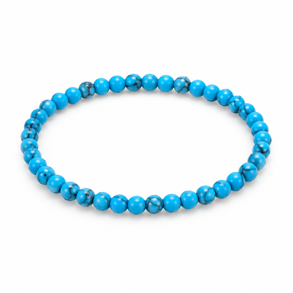 Blue Howlite Fine Bead Bracelet — tabletop hero