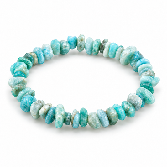 Amazonite Chip Bracelet - Blue White — tabletop hero